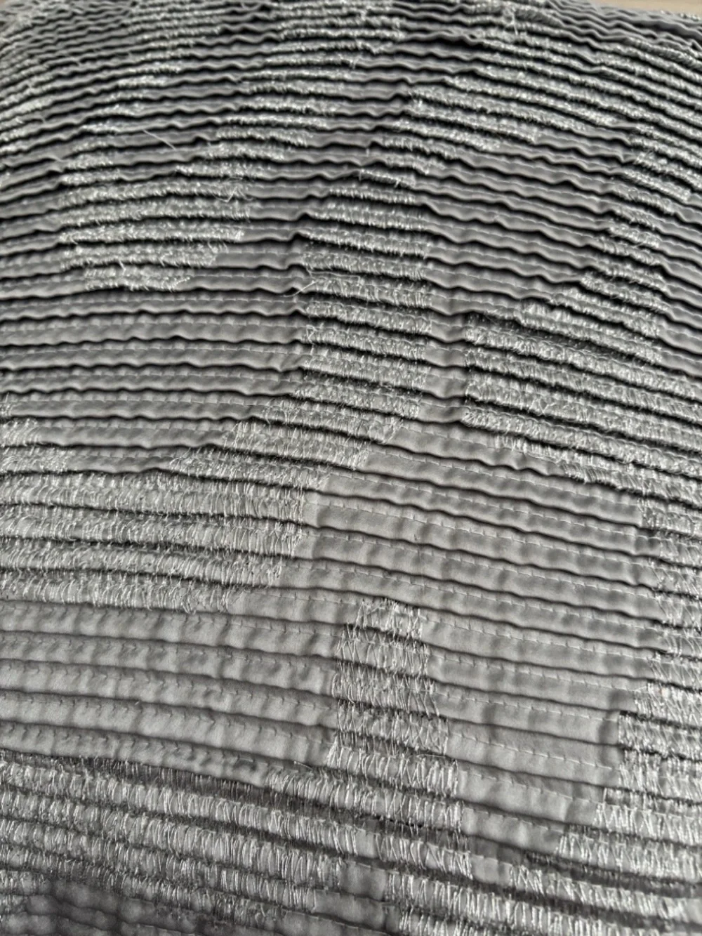 Gray and Silver Decorative Pillow
